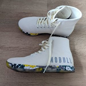 NoBull high top shoes trainer Women size 7.5 spring fling floral sole